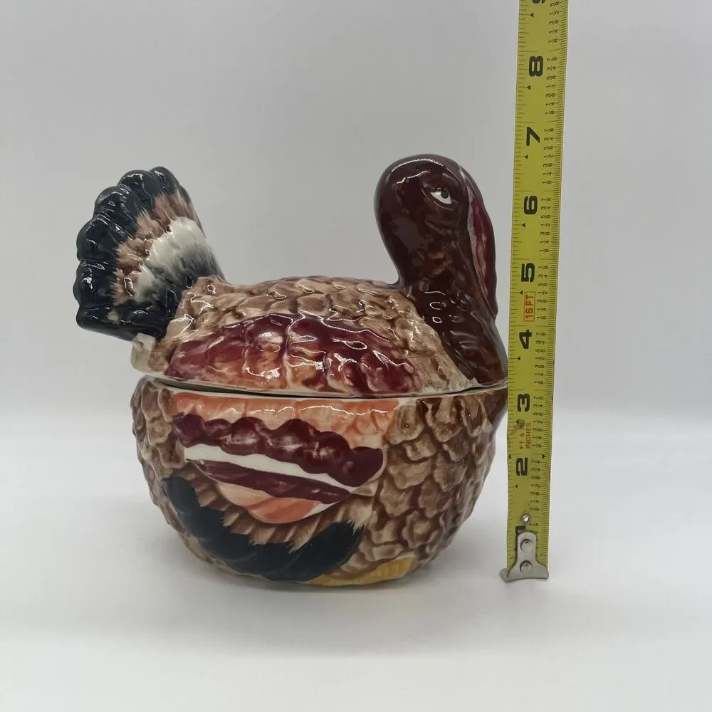 Vintage Ceramic Turkey Covered Dish